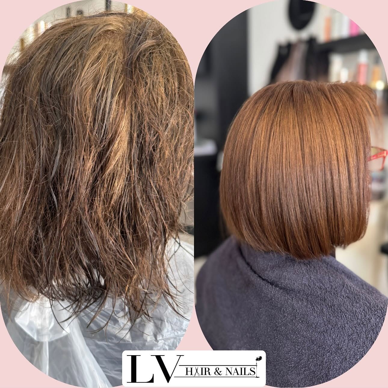 Short Warm Brown Precision Cut at LV Hair and Nails, Buġibba